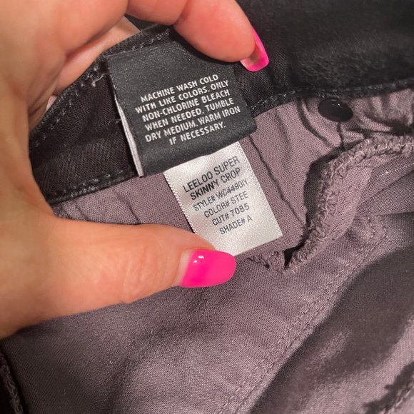 Hudson jeans LeeLoo super skinny crop black stripe jeans 28 - Picture 9 of 9